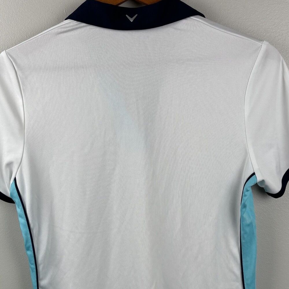 Callaway Opti Dri Womens Short Sleeve Stretch Golf Shirt Polo Medium 9&8 Logo - Picture 7 of 7